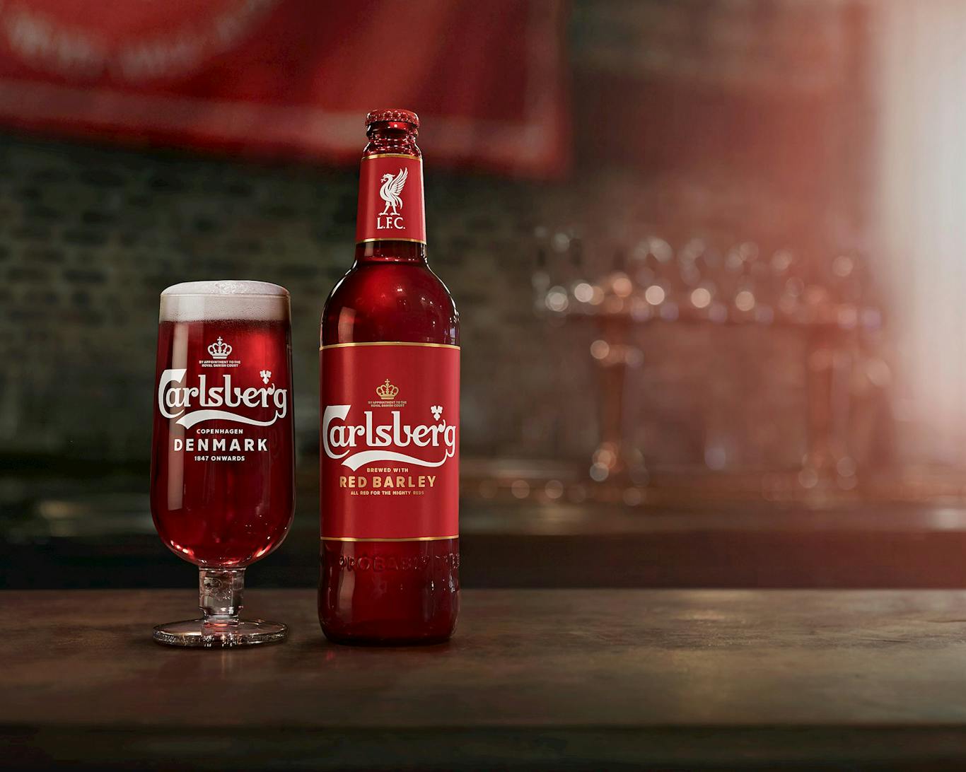 Liverpool red Carlsberg